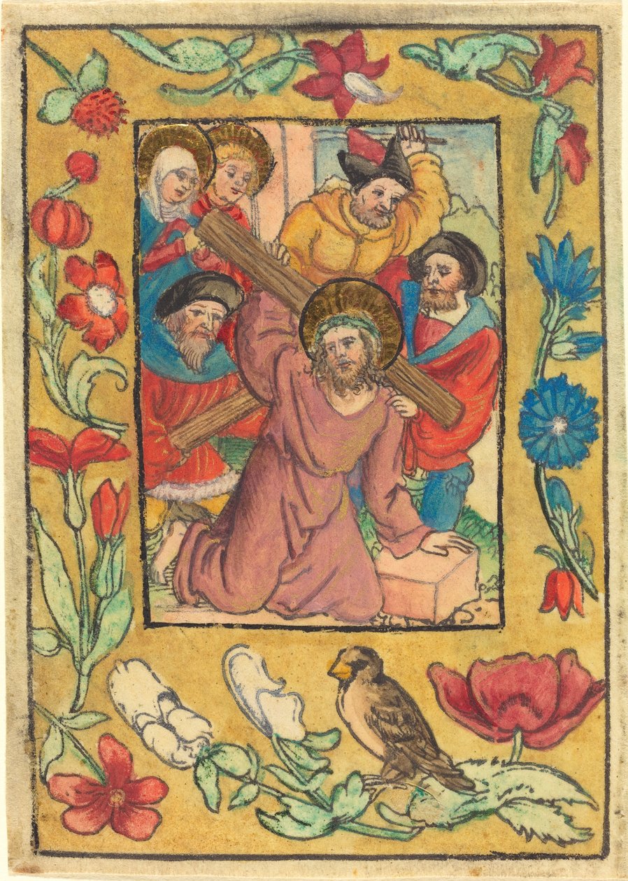 Cristo carregando a cruz de German 15th Century
