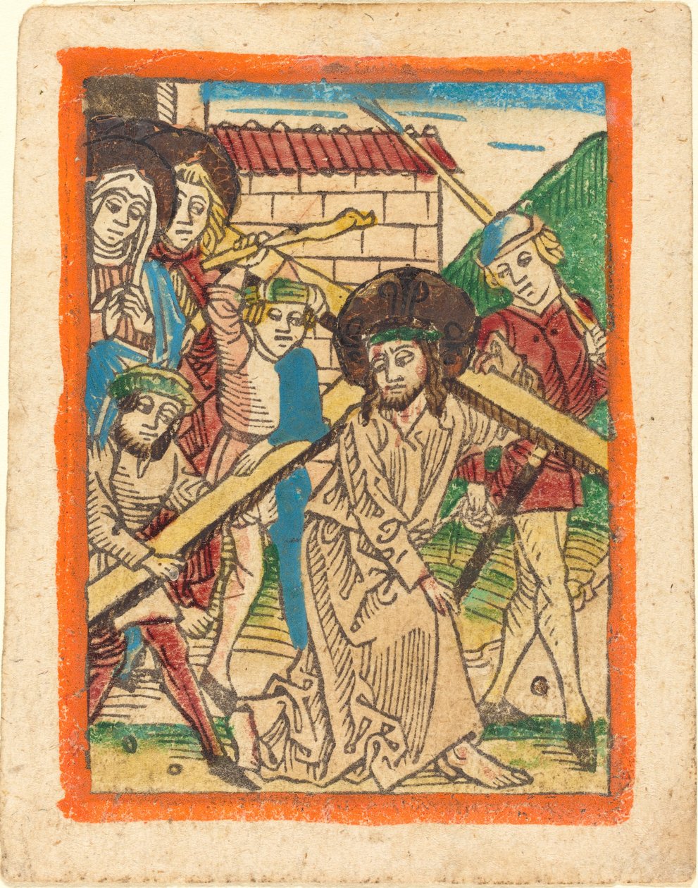 Cristo carregando a cruz de German 15th Century