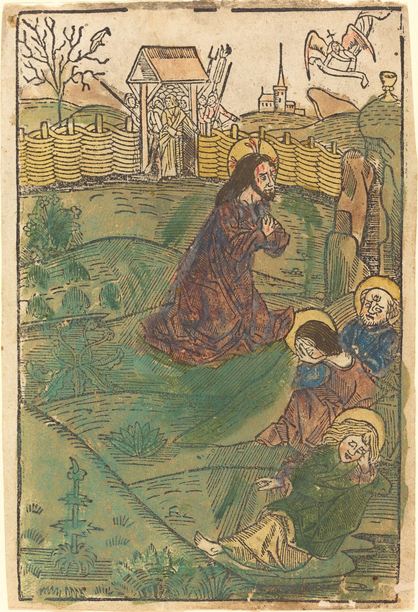 Cristo no Monte das Oliveiras de German 15th Century