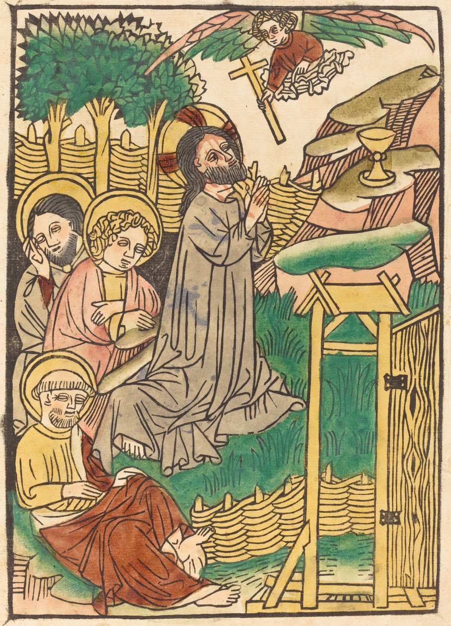 Cristo no Monte das Oliveiras de German 15th Century