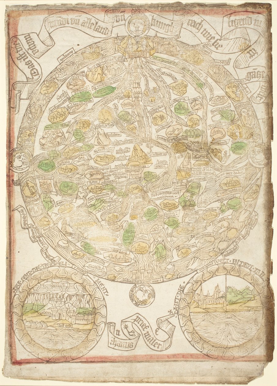 Mapa do mundo de German 15th Century