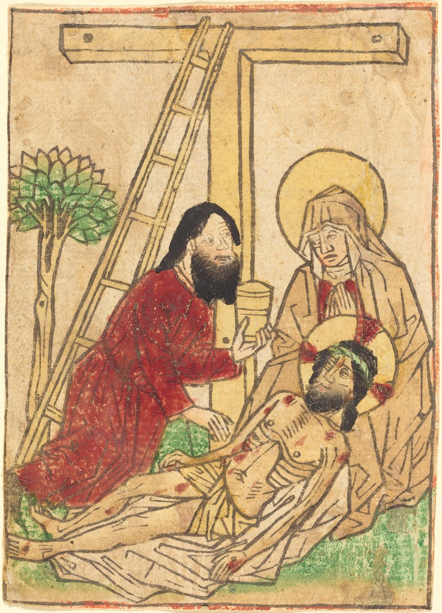 Pietà com São João de German 15th Century