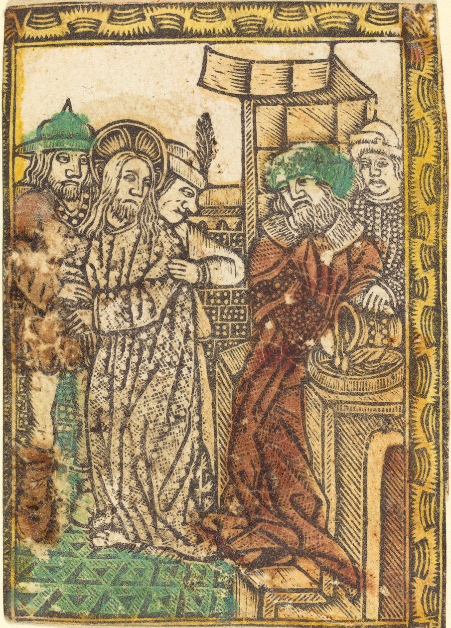 Pilatos lavando as mãos de German 15th Century