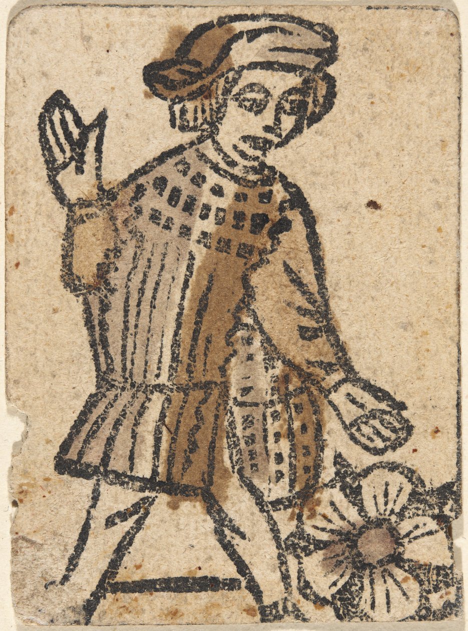 Cartão de jogo de German 15th Century