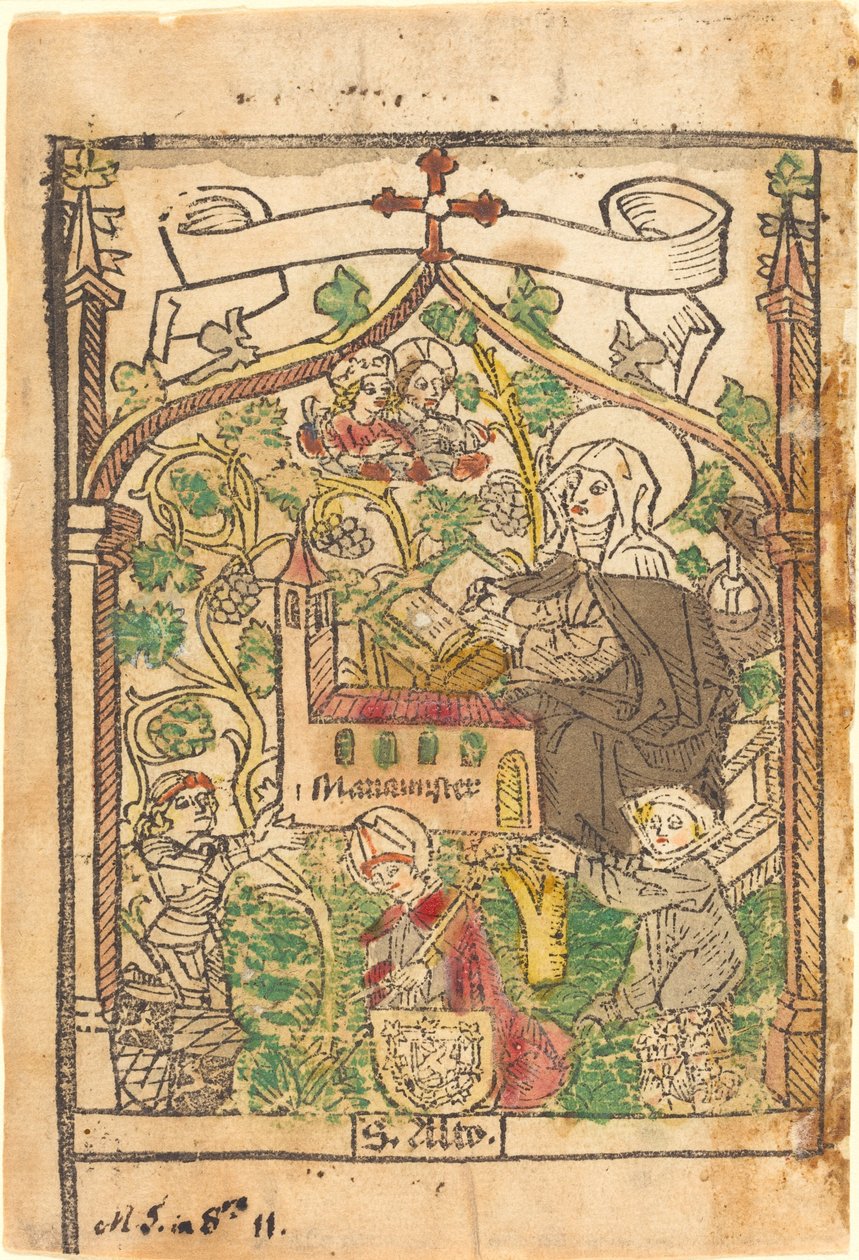 Santo Alto, Santa Brígida e os Fundadores do Mariamunster de German 15th Century