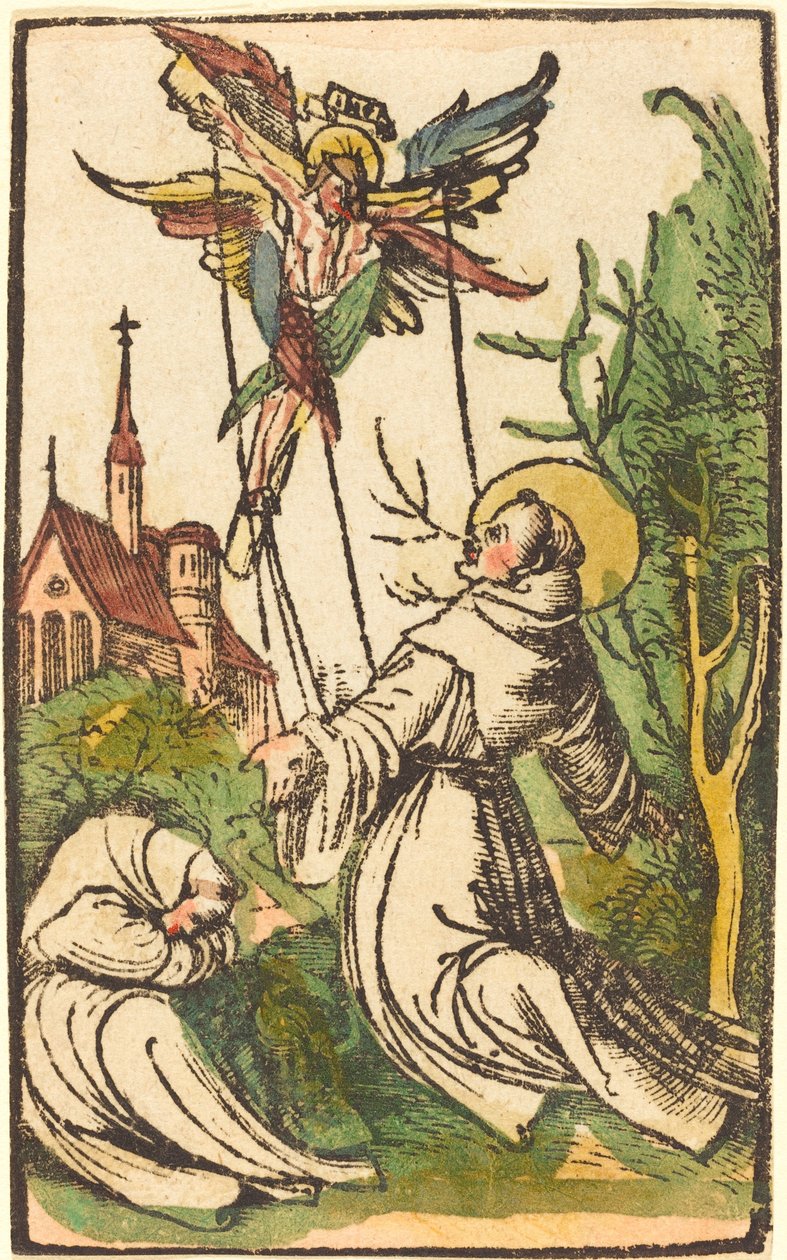 São Francisco Recebendo os Estigmas de German 15th Century
