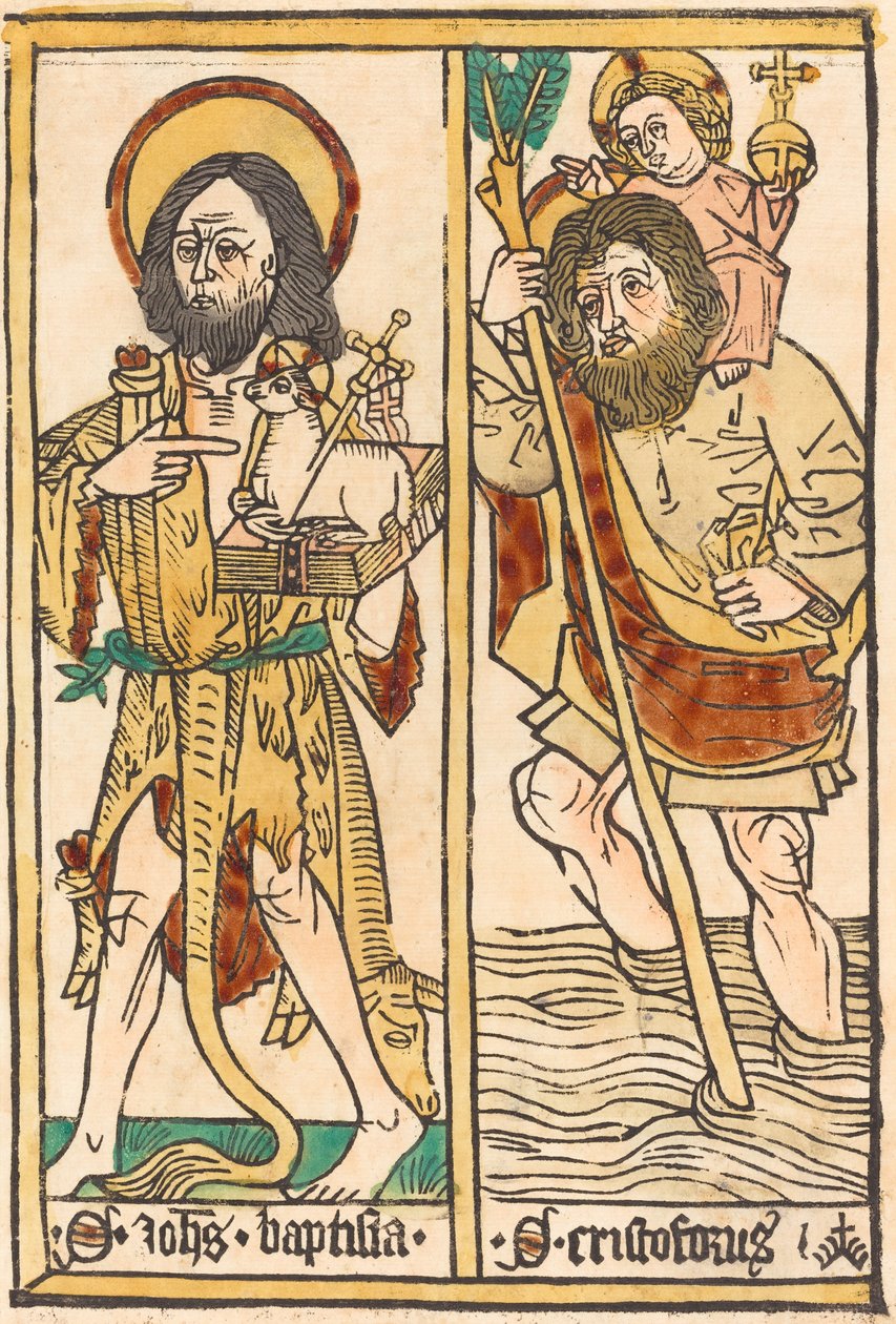 São João Batista e São Cristóvão de German 15th Century