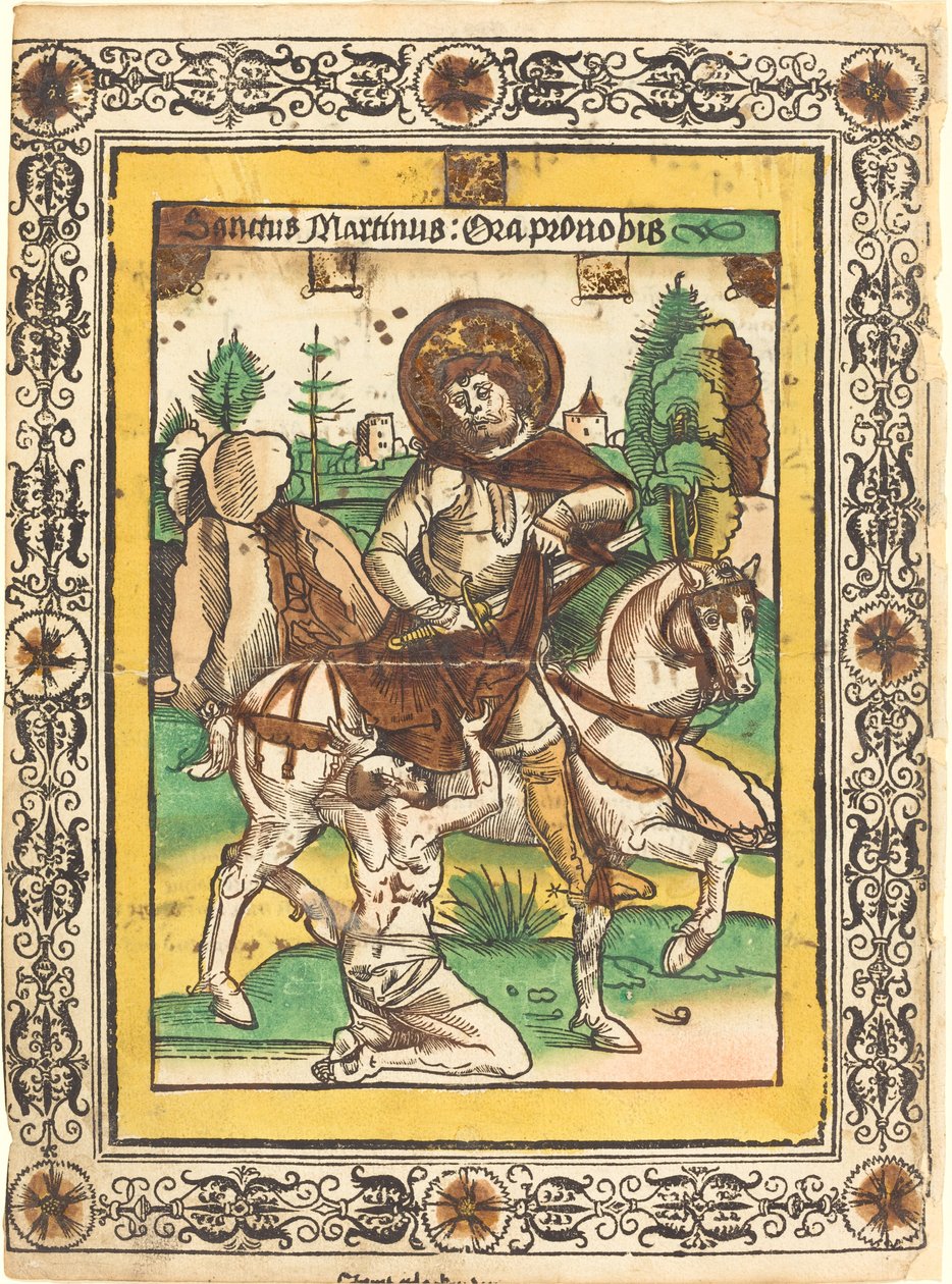 São Martinho e o Mendigo de German 15th Century