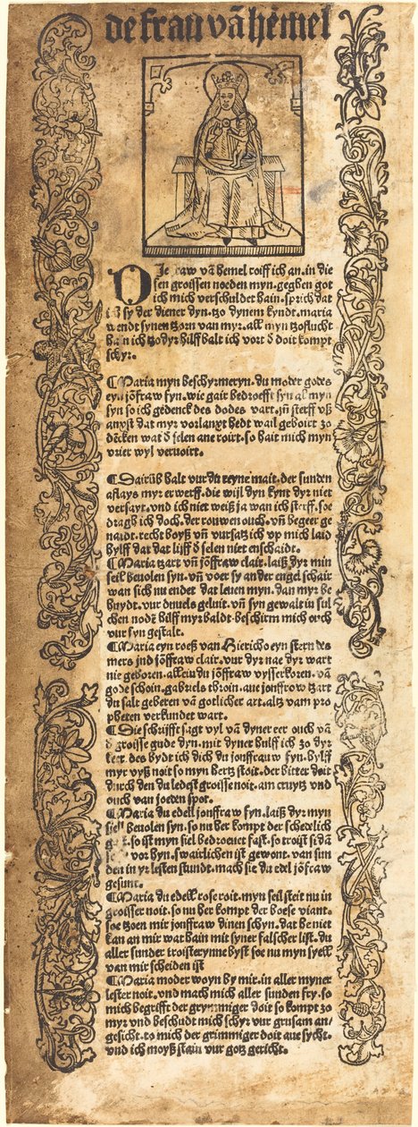 Canção para a Madona de German 15th Century