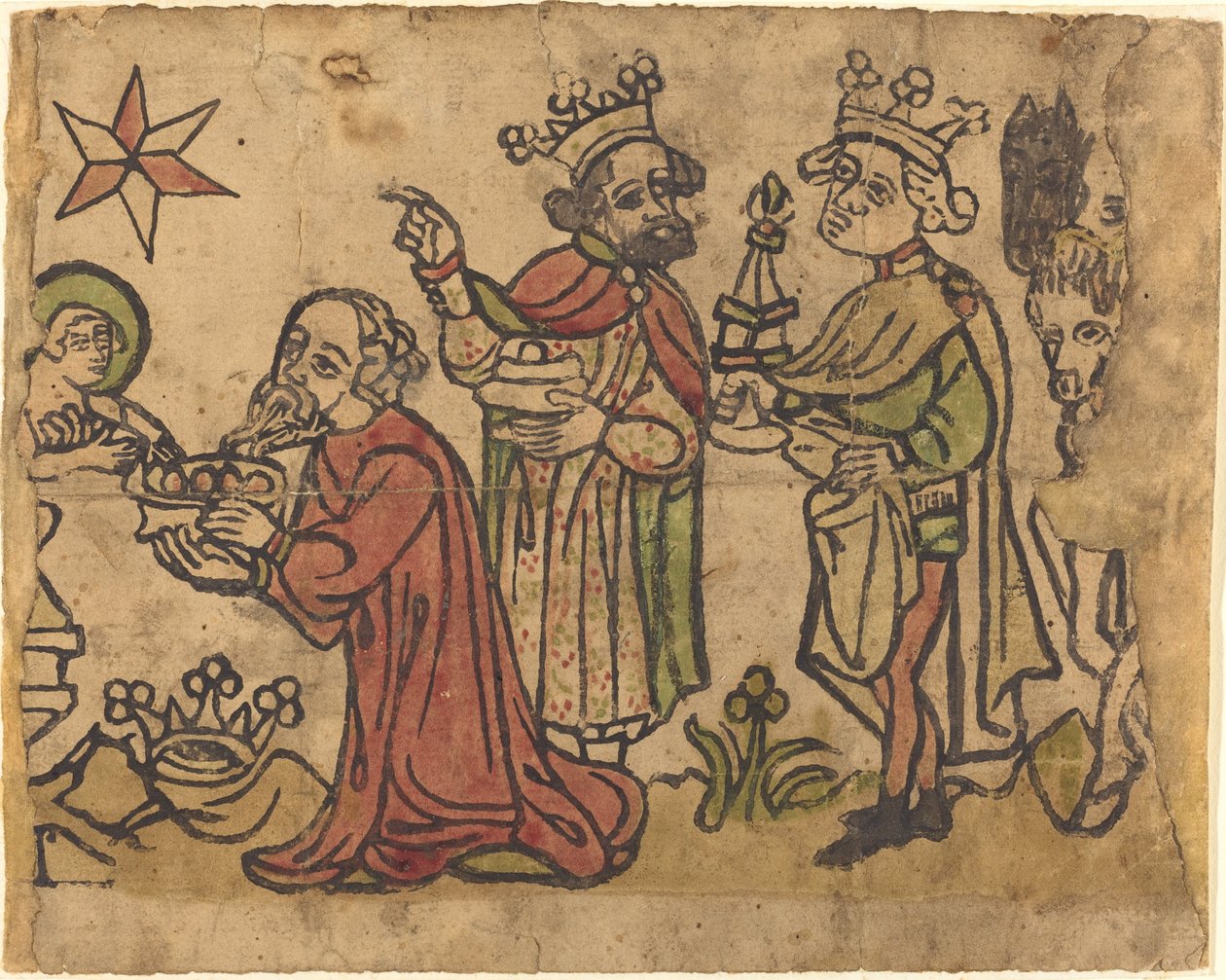 A adoração dos magos de German 15th Century