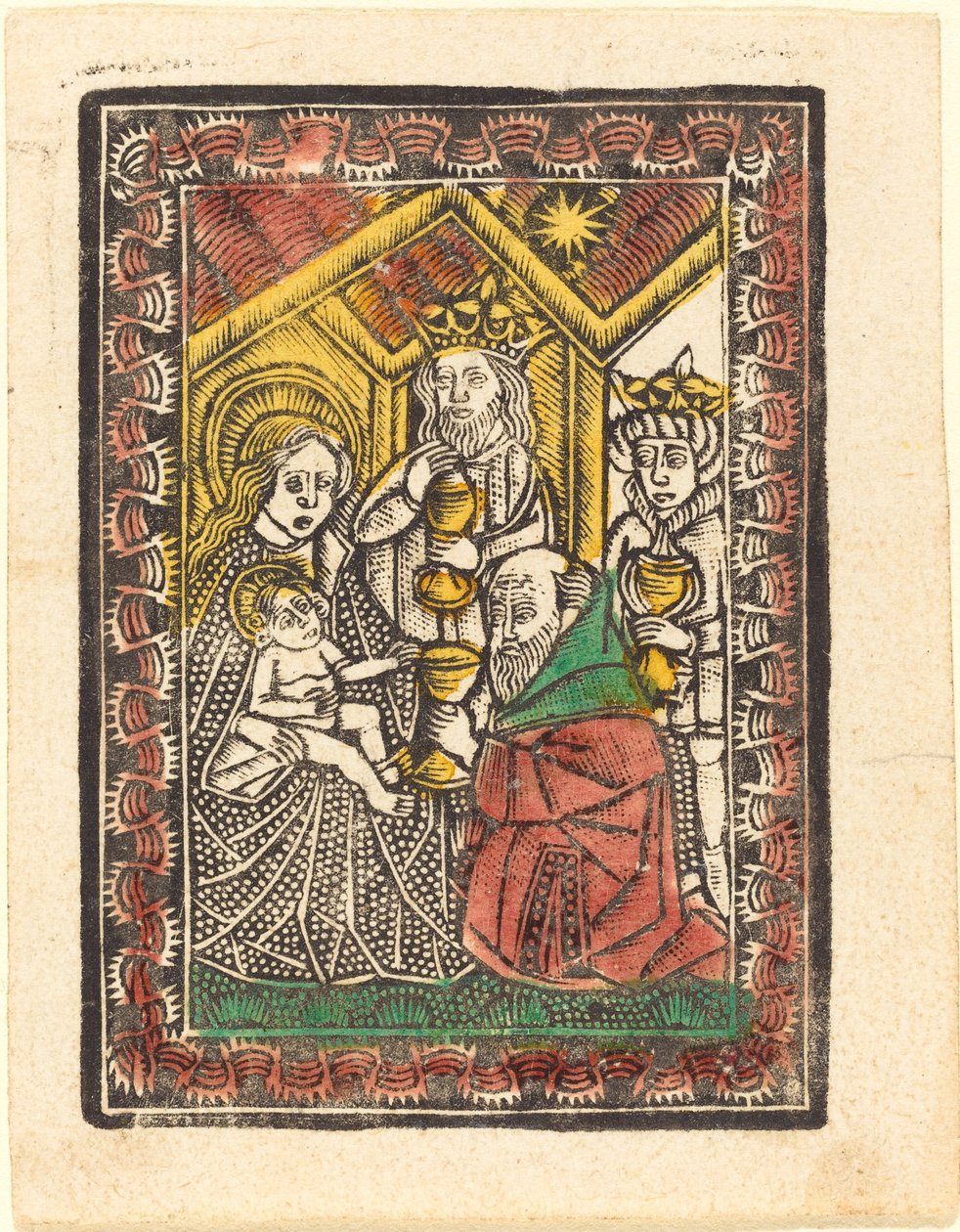 A adoração dos magos de German 15th Century