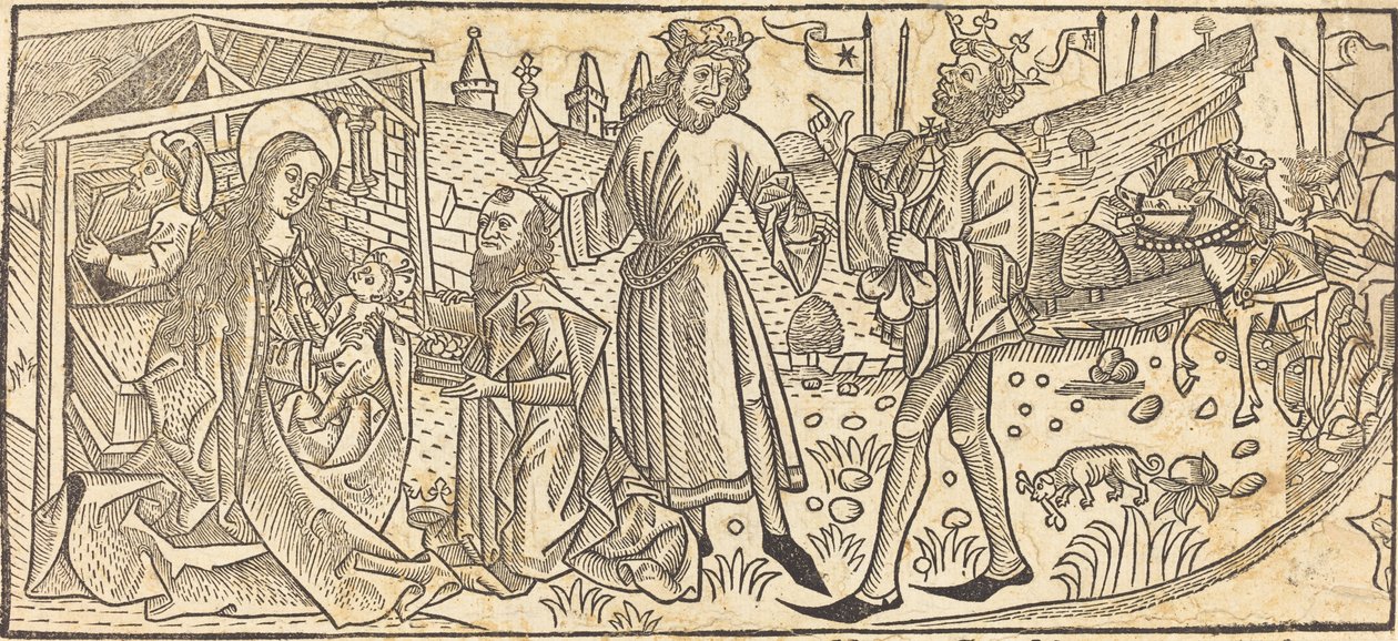 A adoração dos magos de German 15th Century