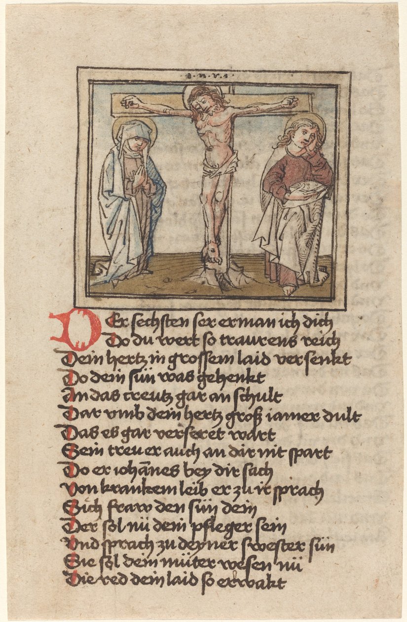 A Crucificação de German 15th Century