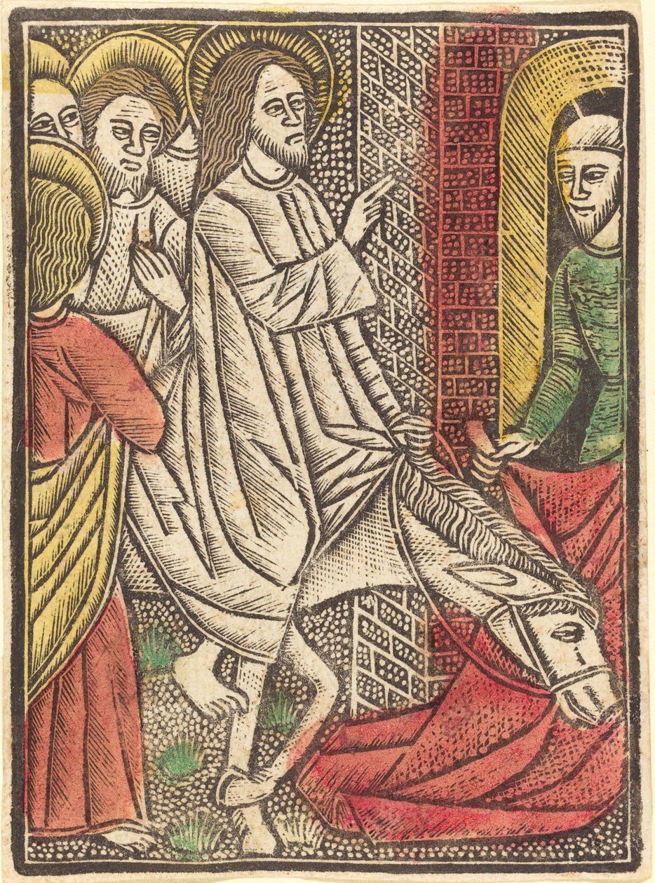 A entrada em Jerusalém de German 15th Century