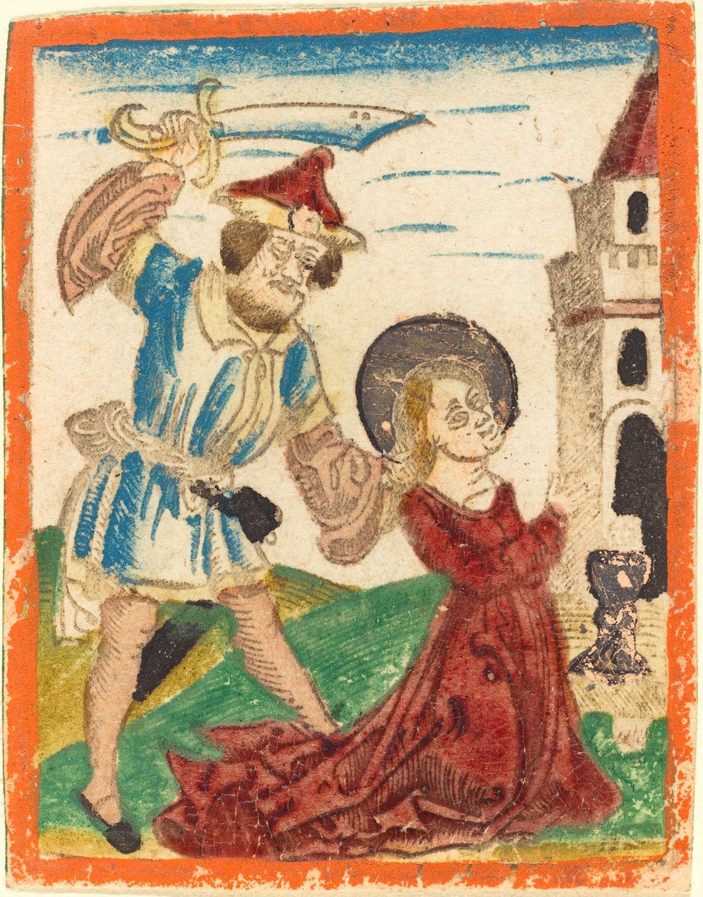 O Martírio de Santa Bárbara de German 15th Century