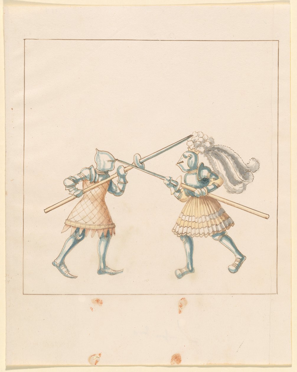 Freydal, O Livro das Justas e Torneio do Imperador Maximiliano I: Combates a Pé (Justas) (Volume III): Placa 149 de German 16th Century