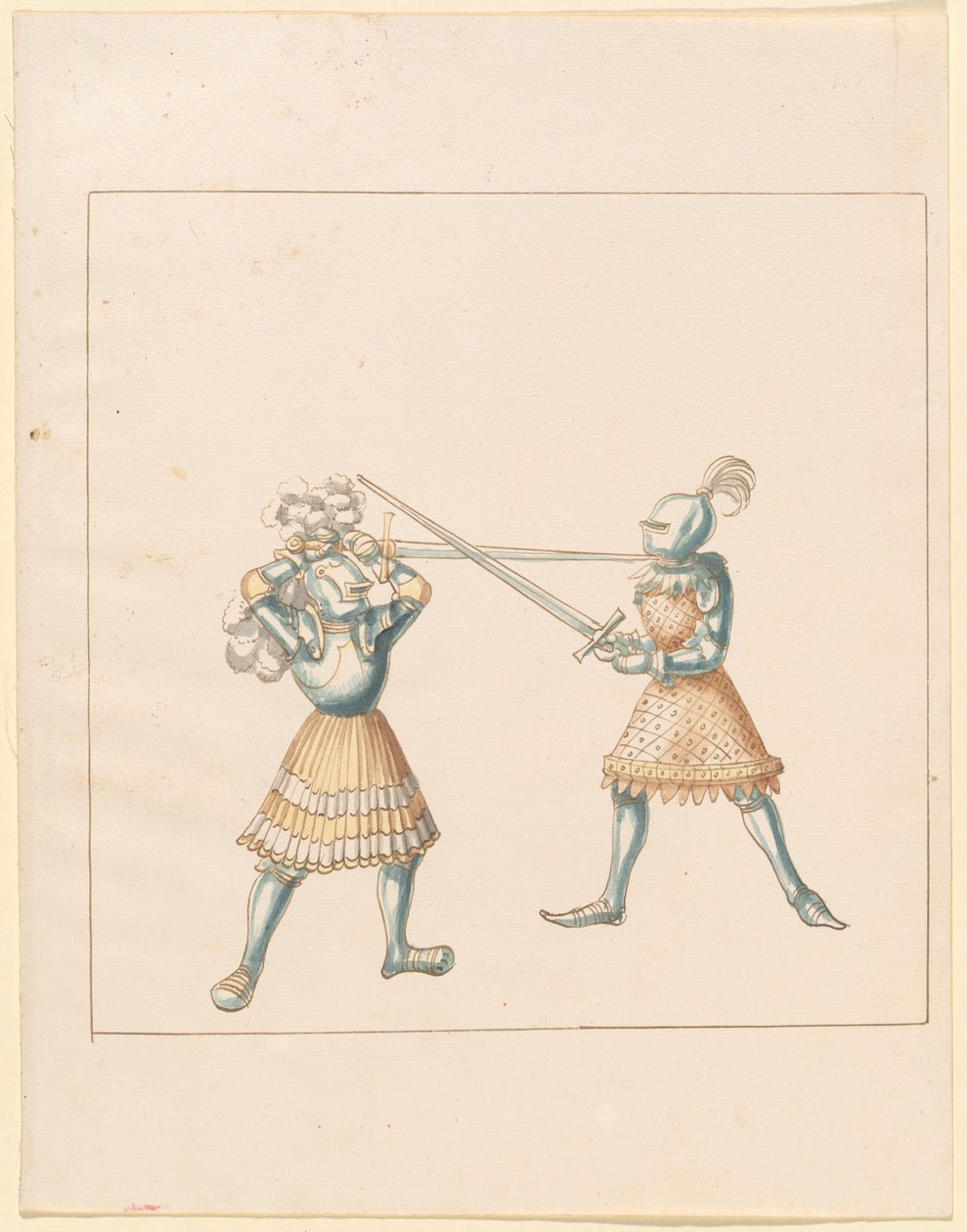 Freydal, O Livro das Justas e Torneio do Imperador Maximiliano I: Combates a Pé (Jousts) (Volume III): Placa 162 de German 16th Century
