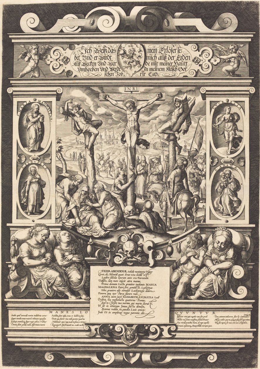Monumento fúnebre às Filhas de Feuerabend de German 16th Century