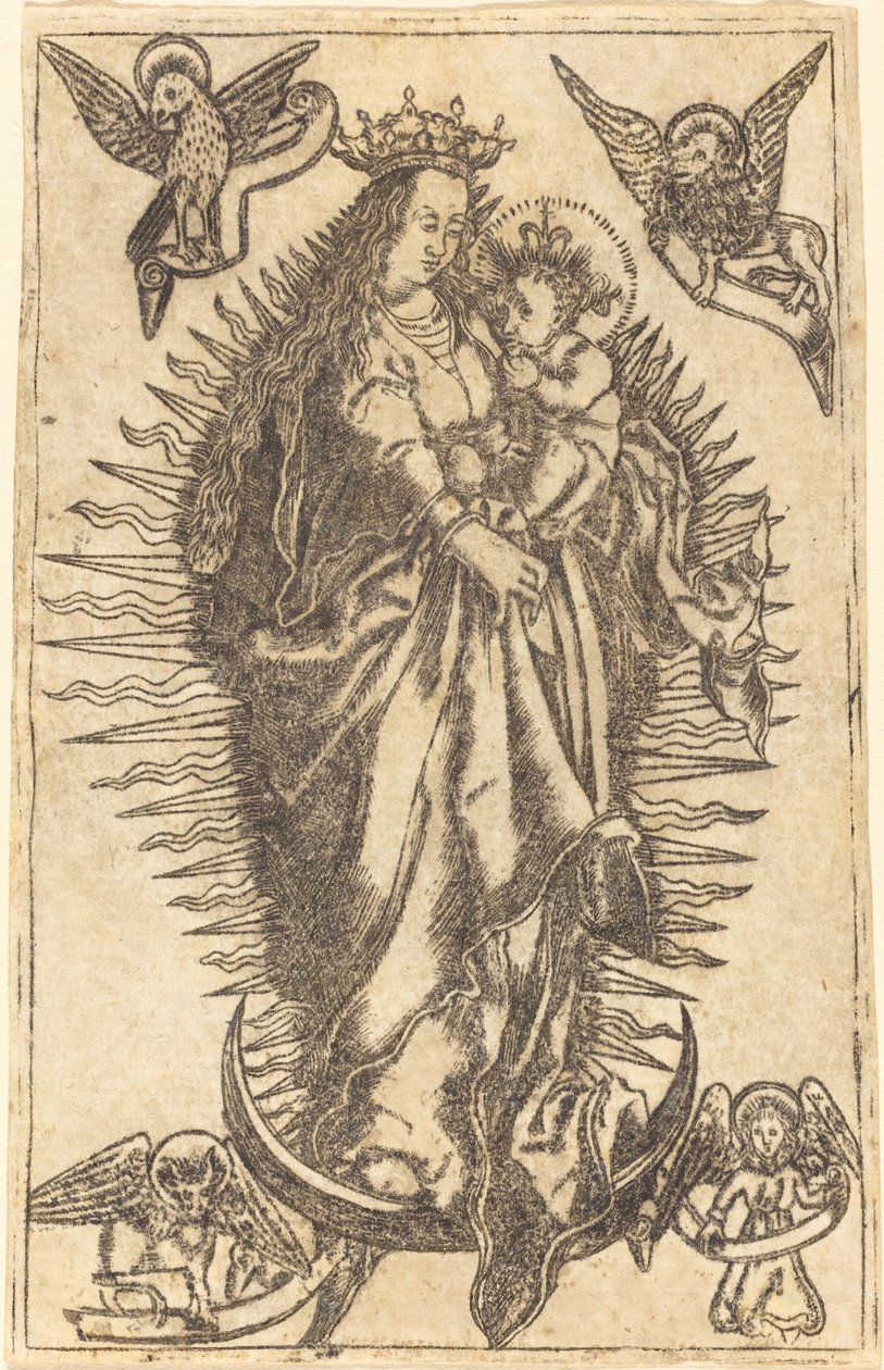Madonna e criança de German 16th Century