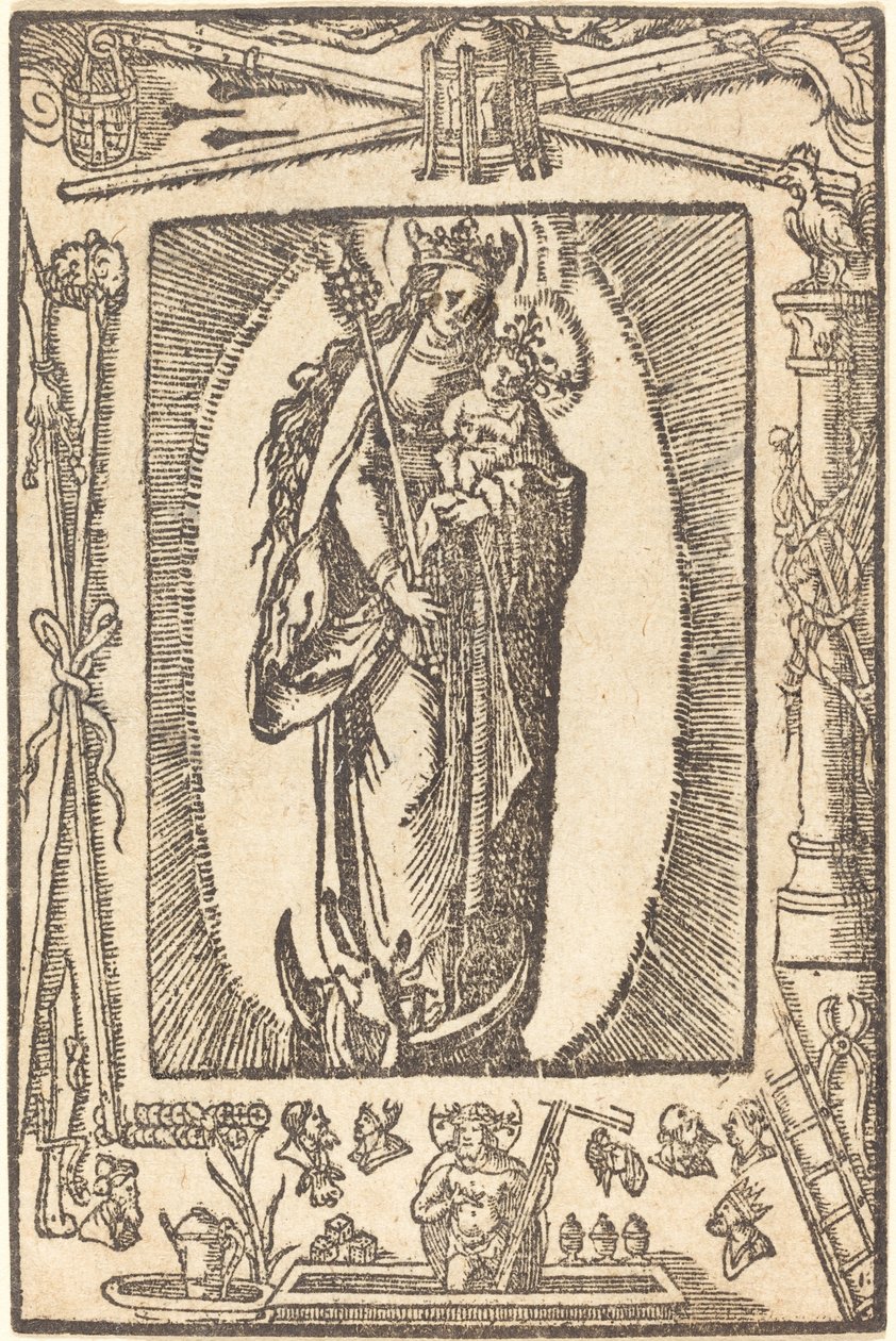 Madonna e criança de German 16th Century