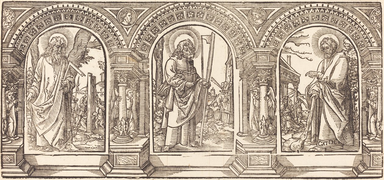 Cristo e seus discípulos IV de German 16th Century after Martin Schongauer