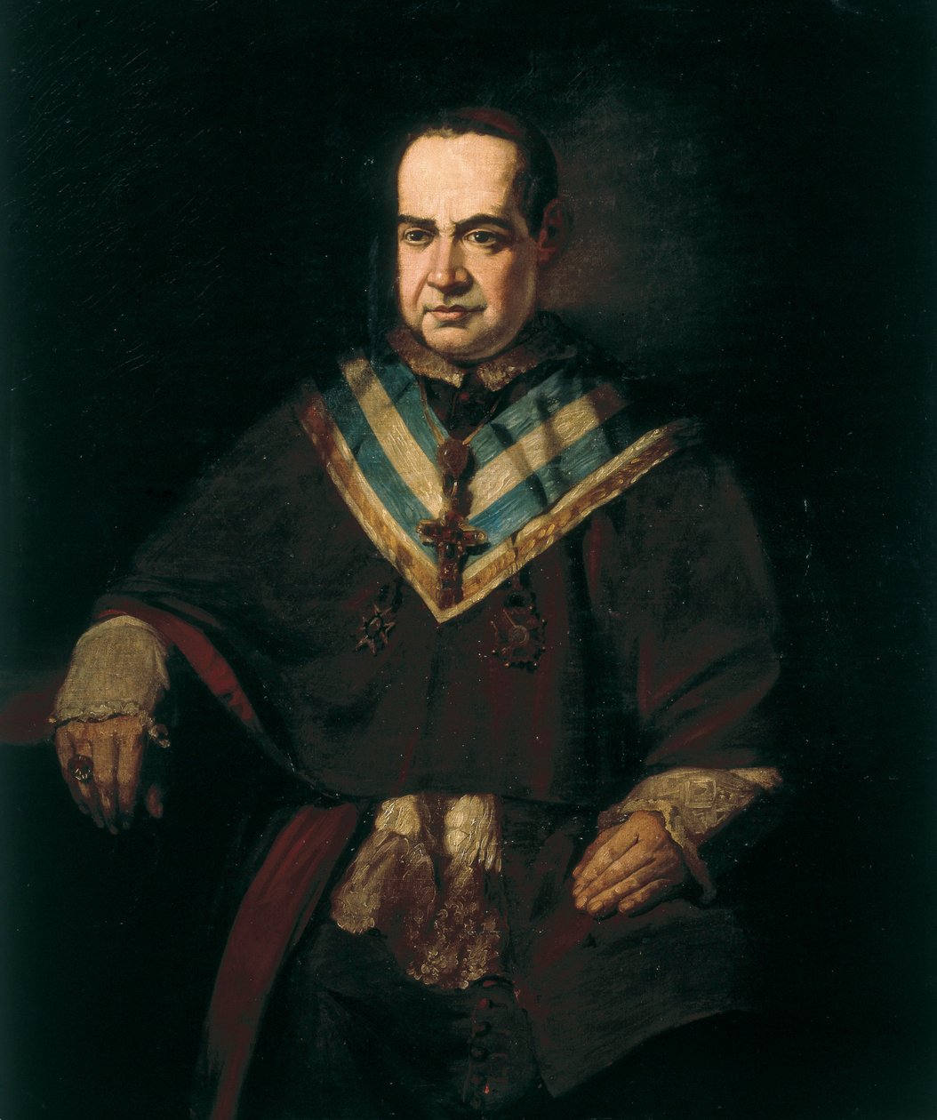Retrato de Santo António Maria (Antoine-Mary) Claret (1807-1870) Pintura do alemão Hernendez Amores (1823-1894) Madrid do século XIX. Comunidade Claretiana del Buen Suceso de German Hernandez Amores