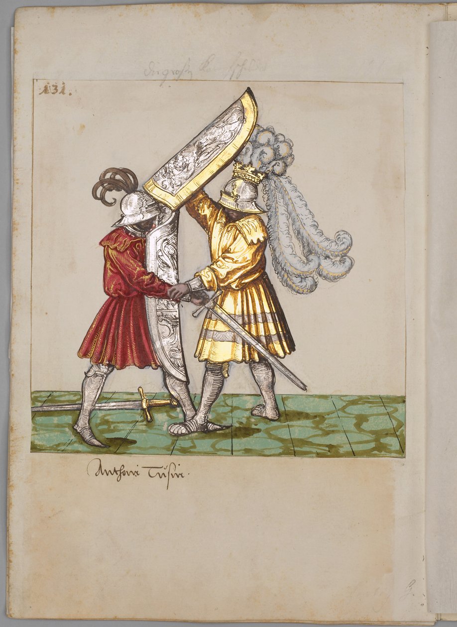 Ilustração do Livro do Torneio do Imperador Maximiliano I, 1512-1515 de German Master