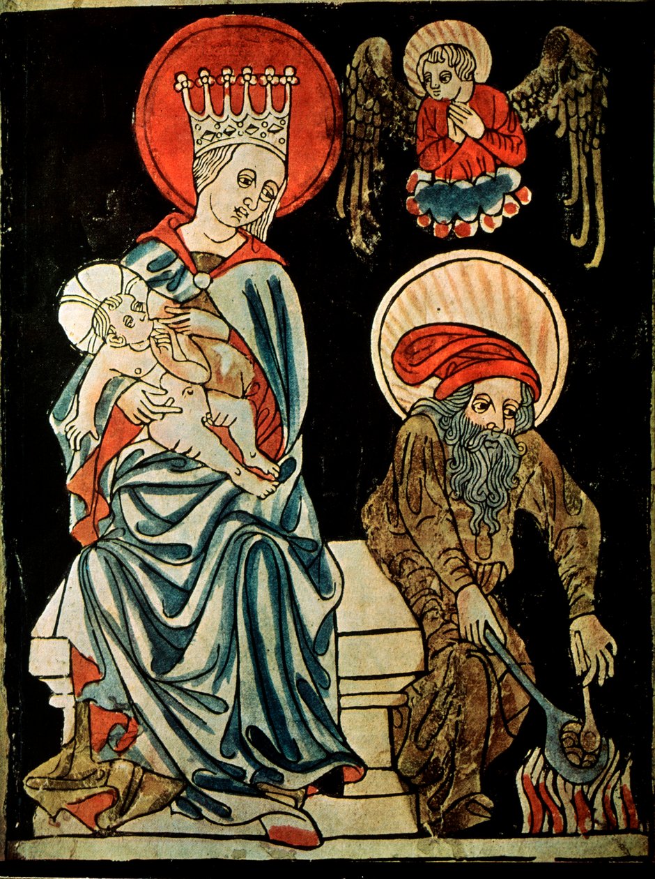 Descanse na fuga para o Egito, c1410 de German Master