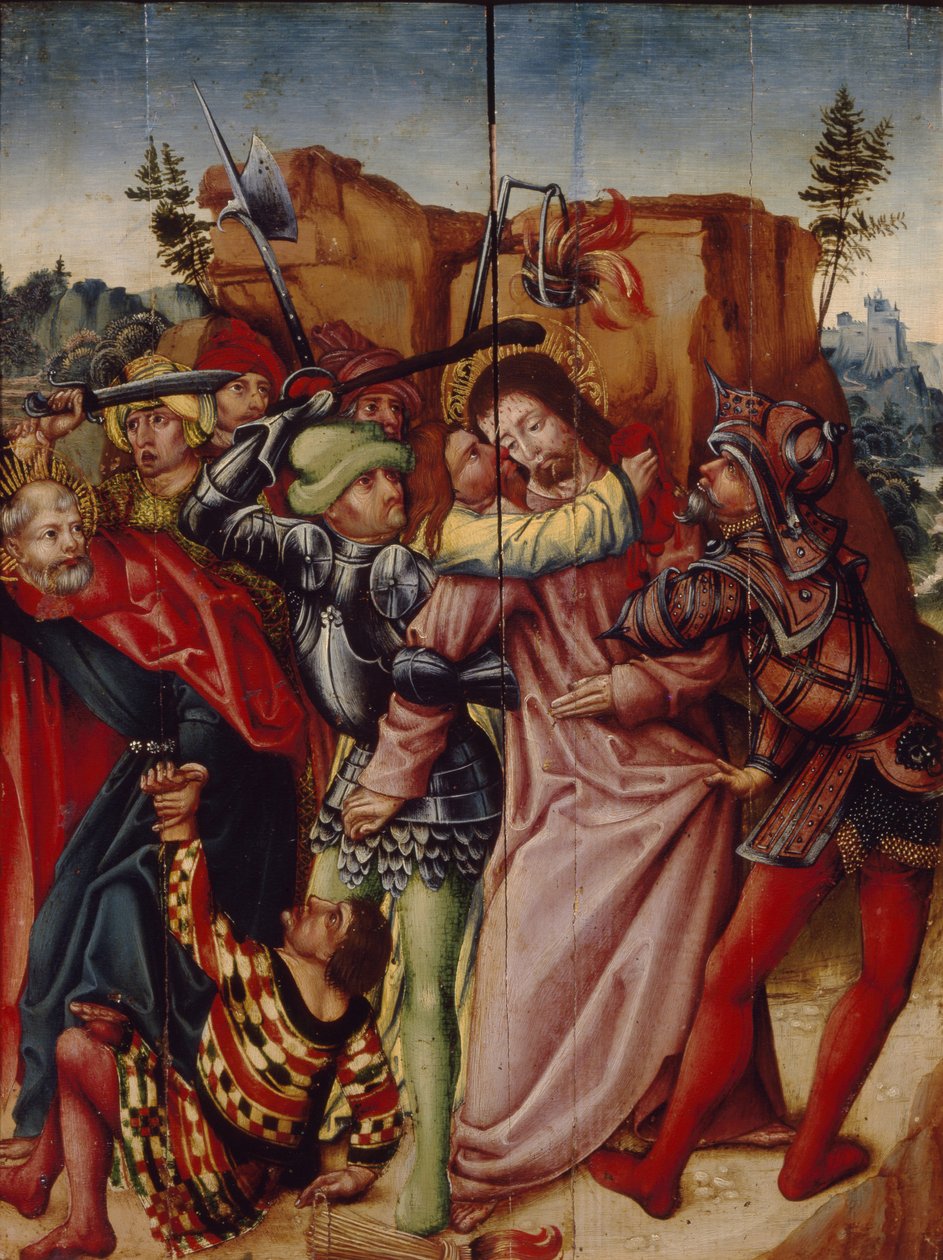O beijo de Judas, início do século XVI. de German Master