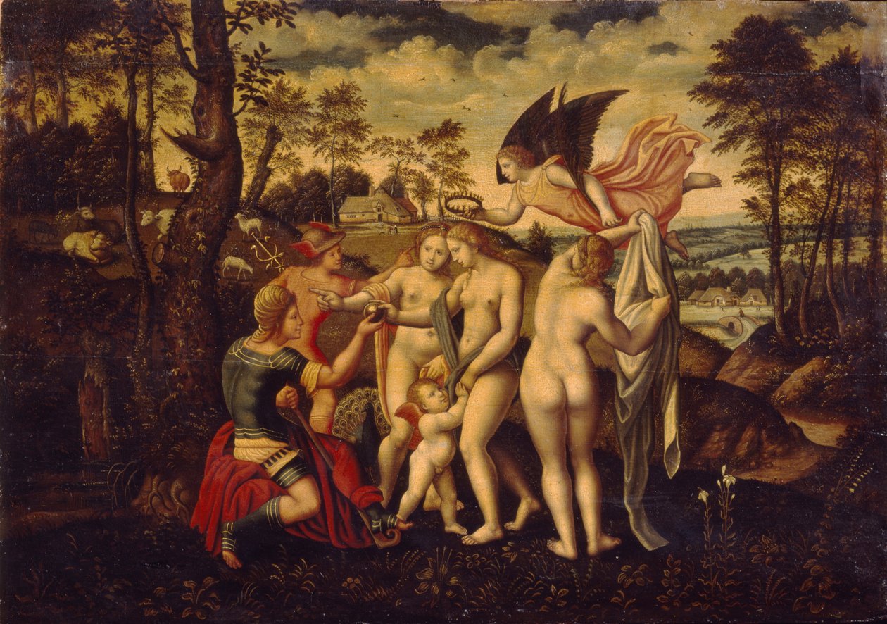 O Julgamento de Paris, meados do século XVI. de German Master
