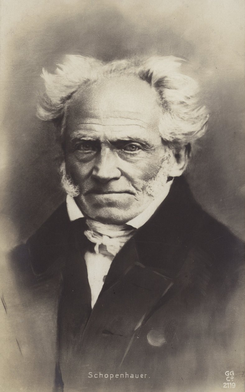 Arthur Schopenhauer (1788-1860), filósofo alemão (fotografia a preto e branco) de German Photographer