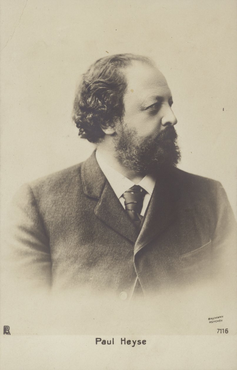 Paul Heyse (1830-1914), escritor e tradutor alemão (fotografia a preto e branco) de German Photographer