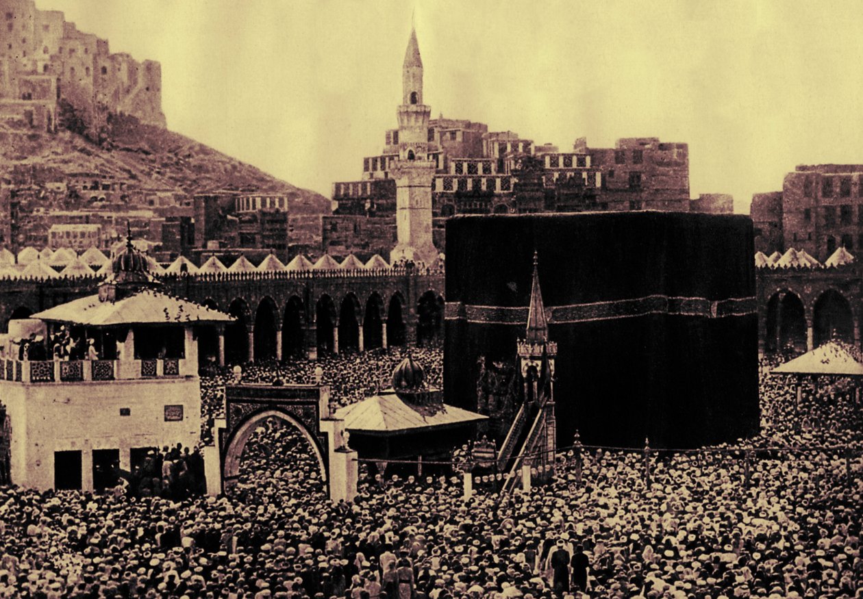Peregrinos na Kaaba, ilustração de "Palastina" de Karl Grober de German Photographer