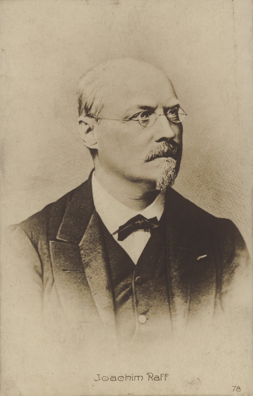 Retrato de Joachim Raff (fotografia a preto e branco) de German Photographer