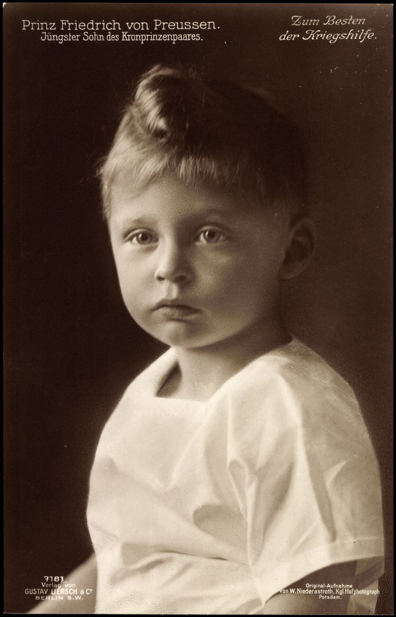 Príncipe Frederico da Prússia, Retrato, Liersch 7181 de German Photographer