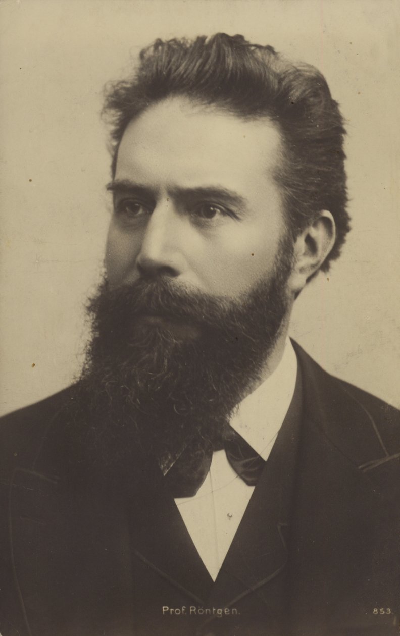 Wilhelm Roentgen (1845-1923), físico alemão (fotografia a preto e branco) de German Photographer