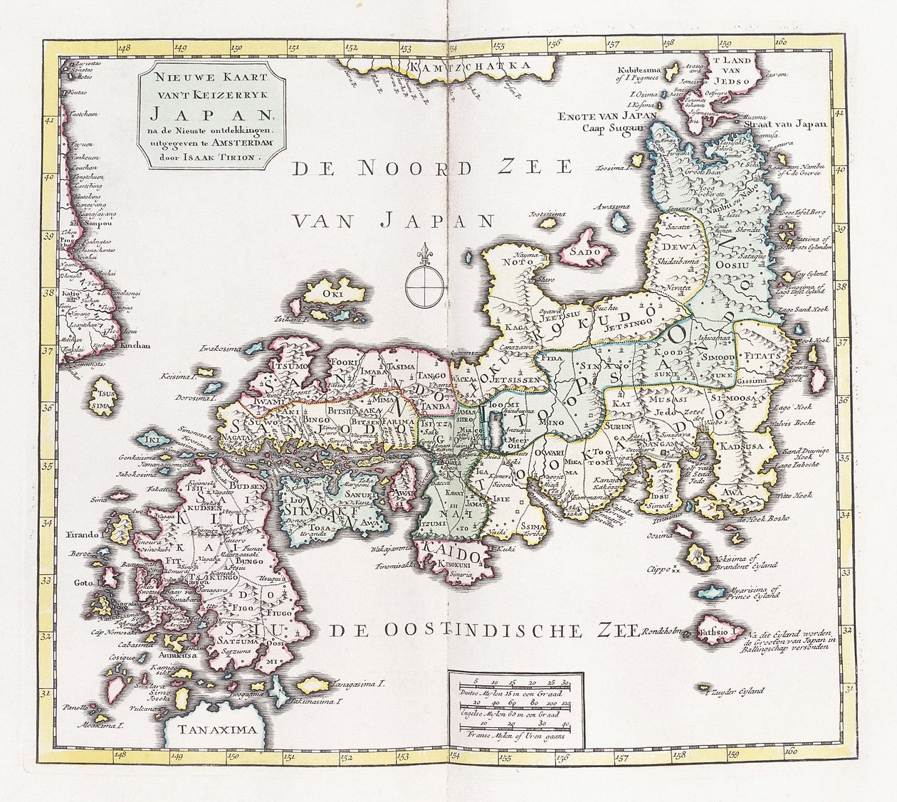 Um mapa do Japão, 1769 de German School