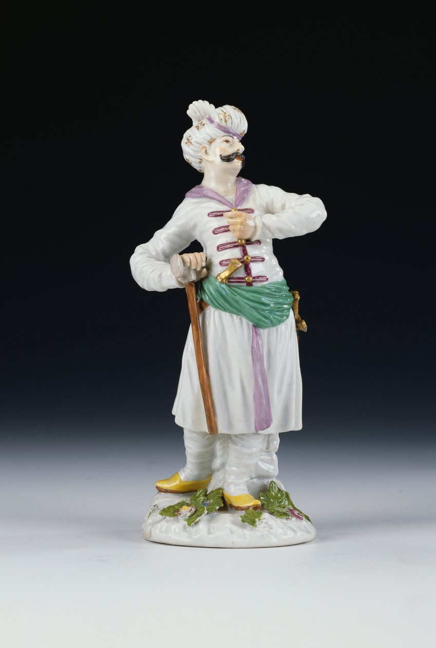 Uma figura de Meissen de um persa, c.1748 (porcelana) de German School