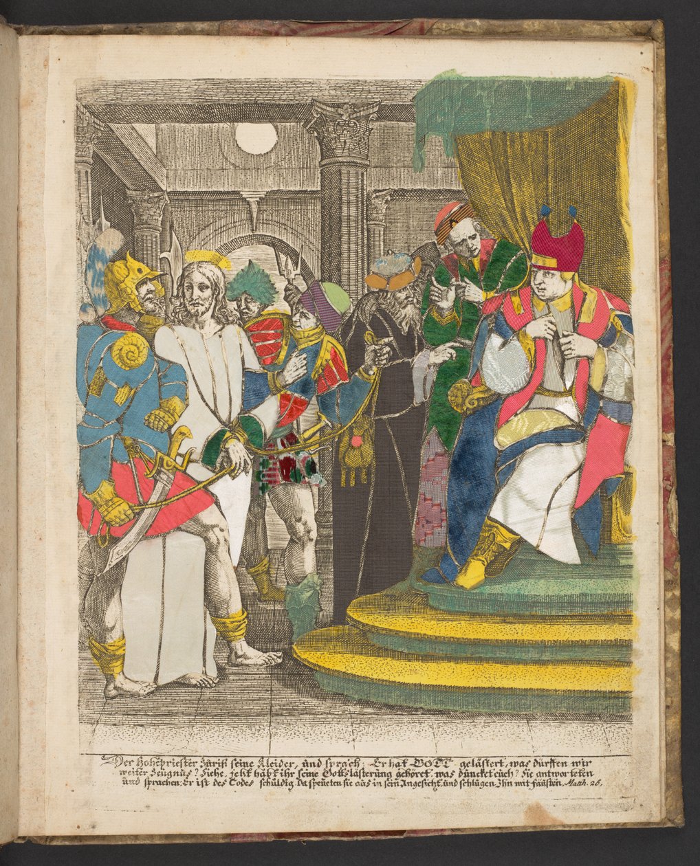 Uma página de Uma série de gravuras de assuntos da Vida de Jesus Cristo, c. 1725 de German School