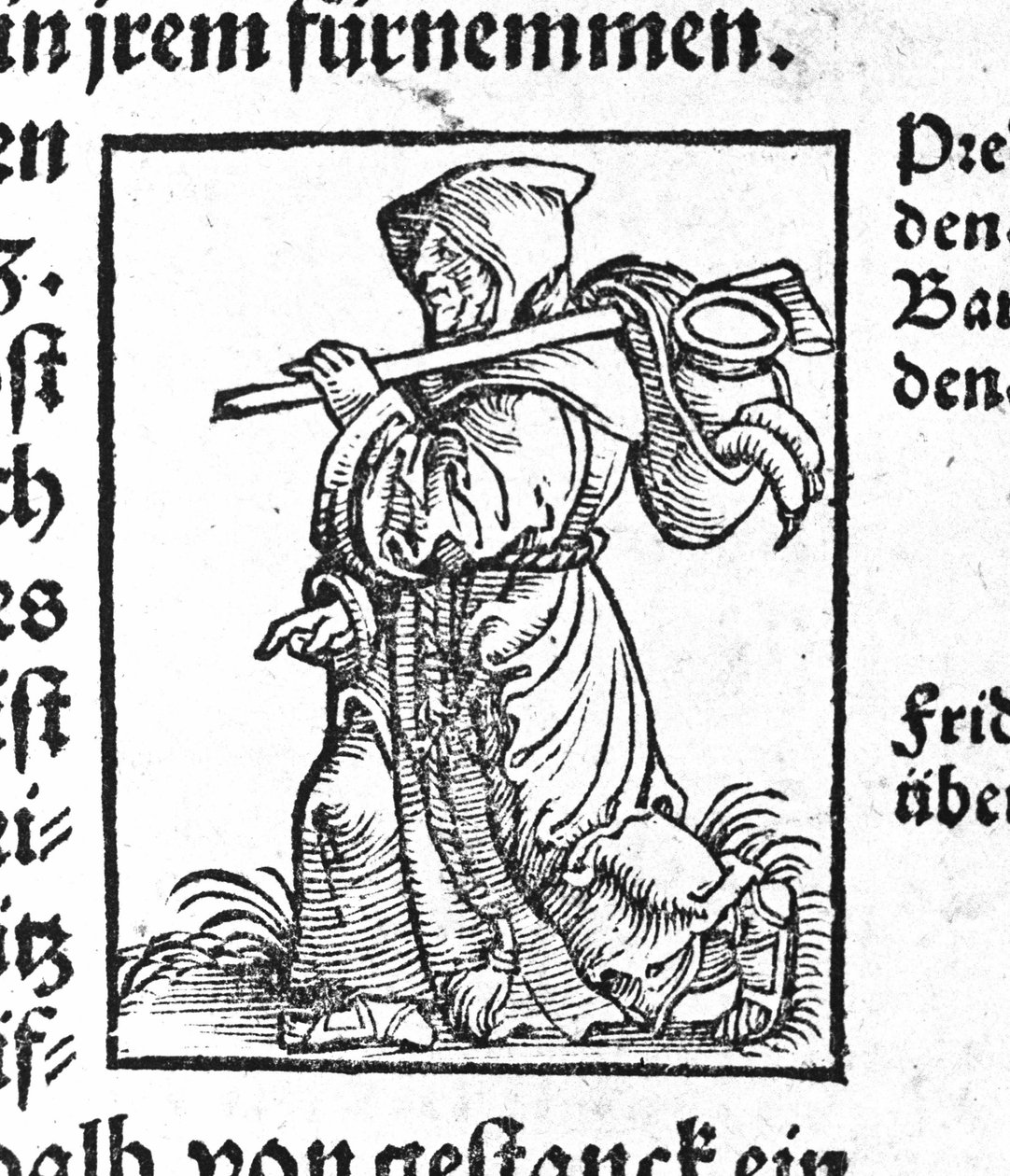 Um peregrino na estrada - em "Den Edlen Strengen besten fromen", Johann Stumpff de German School