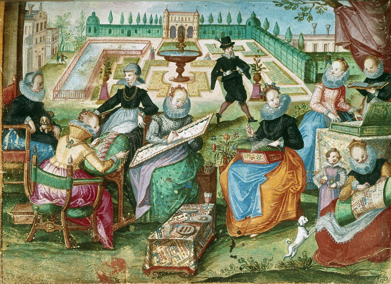 Add.1 7025 fol.50 Senhoras sentadas a bordar, do 