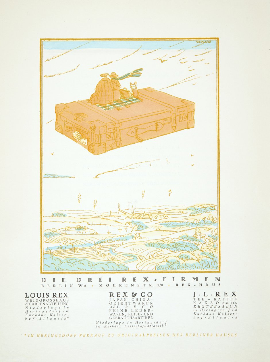 Anúncio para Rex & Co., de Styl, pub.1922 (impressão pochoir) de German School