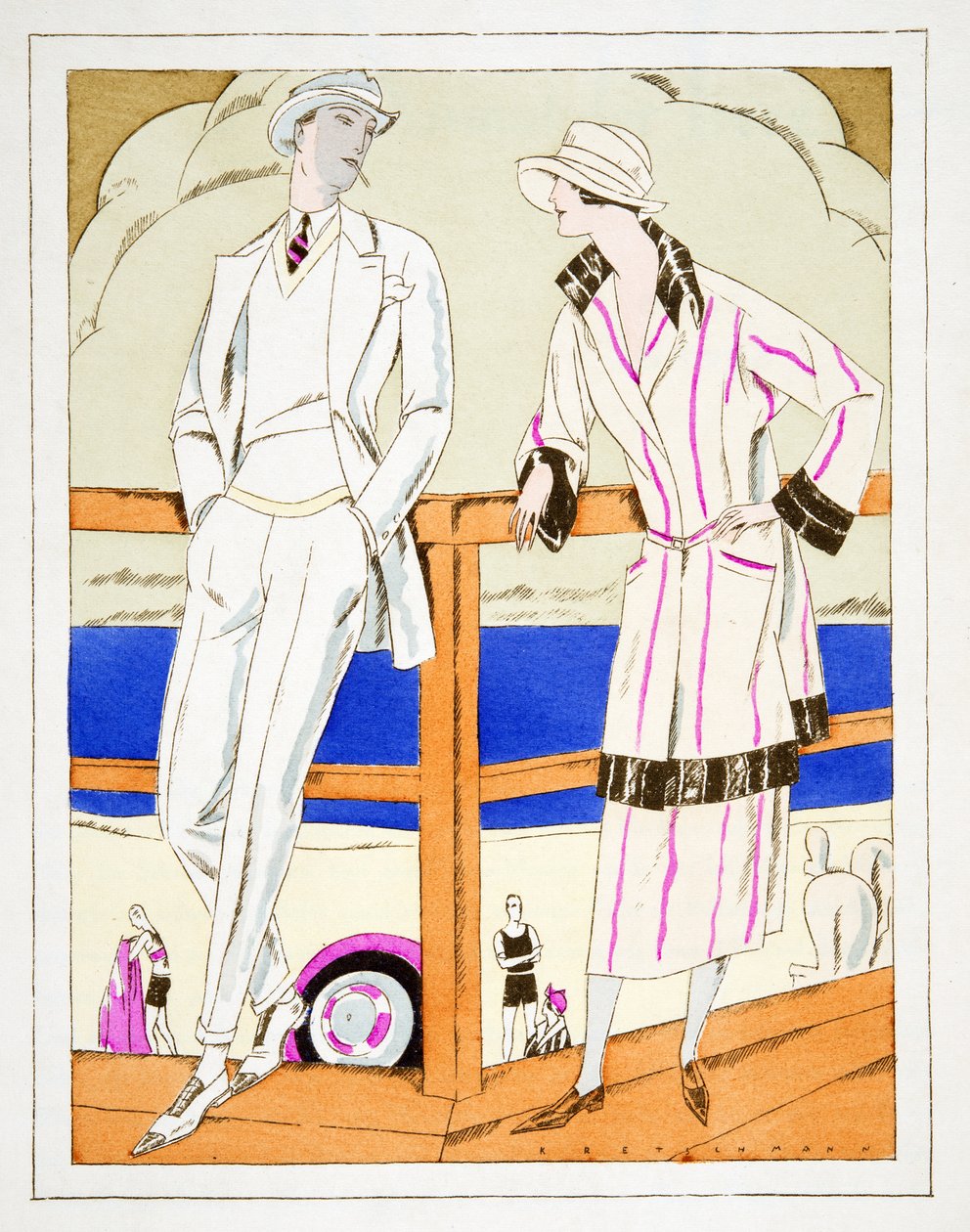 Ammeer, Outfits by Gerard Bresser, de Styl, pub.1922 (pochoir print) de German School