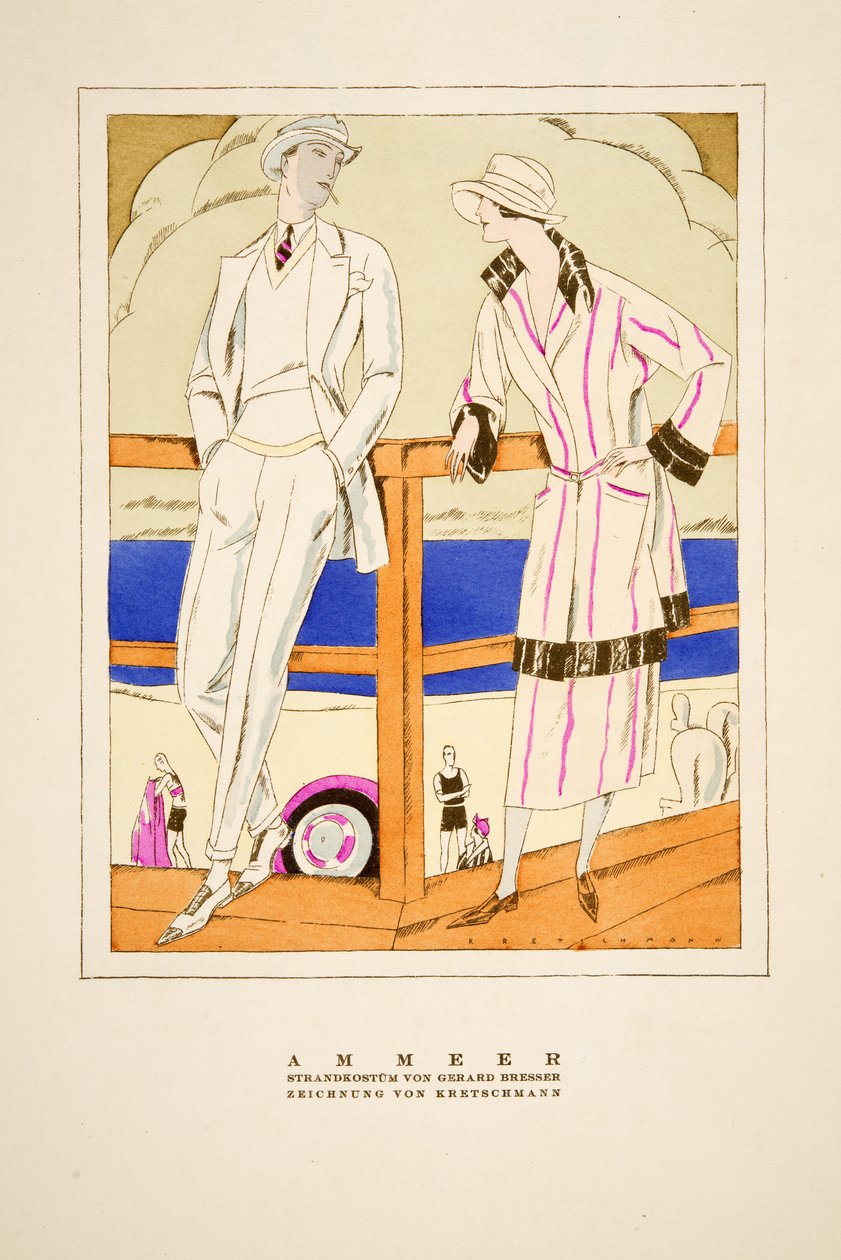 Ammeer, Outfits by Gerard Bresser, de Styl, pub.1922 (pochoir print) de German School
