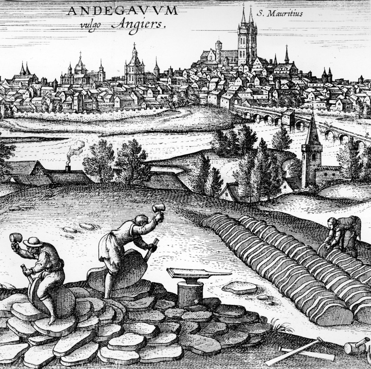 Andegavum geralmente Angiers, 1598 de German School