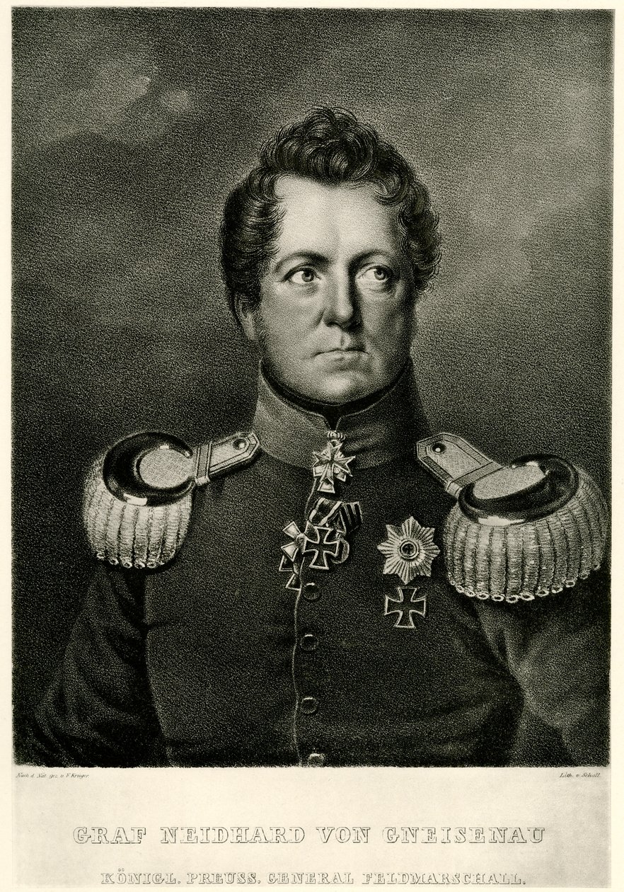 Conde de Agosto Neidhard von Gneisenau de German School