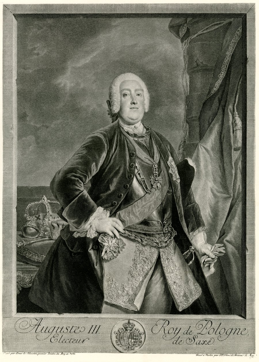 Augusto III (1696-1763) Rei da Polónia (fototipo) de German School