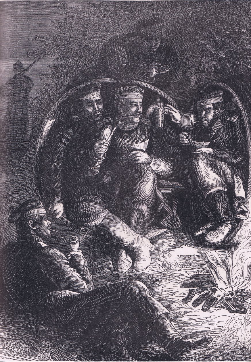 Antes de Metz, Cassells História da Guerra entre a França e a Alemanha publicado por Cassell and Company Limited, c.1890 (litho) de German School