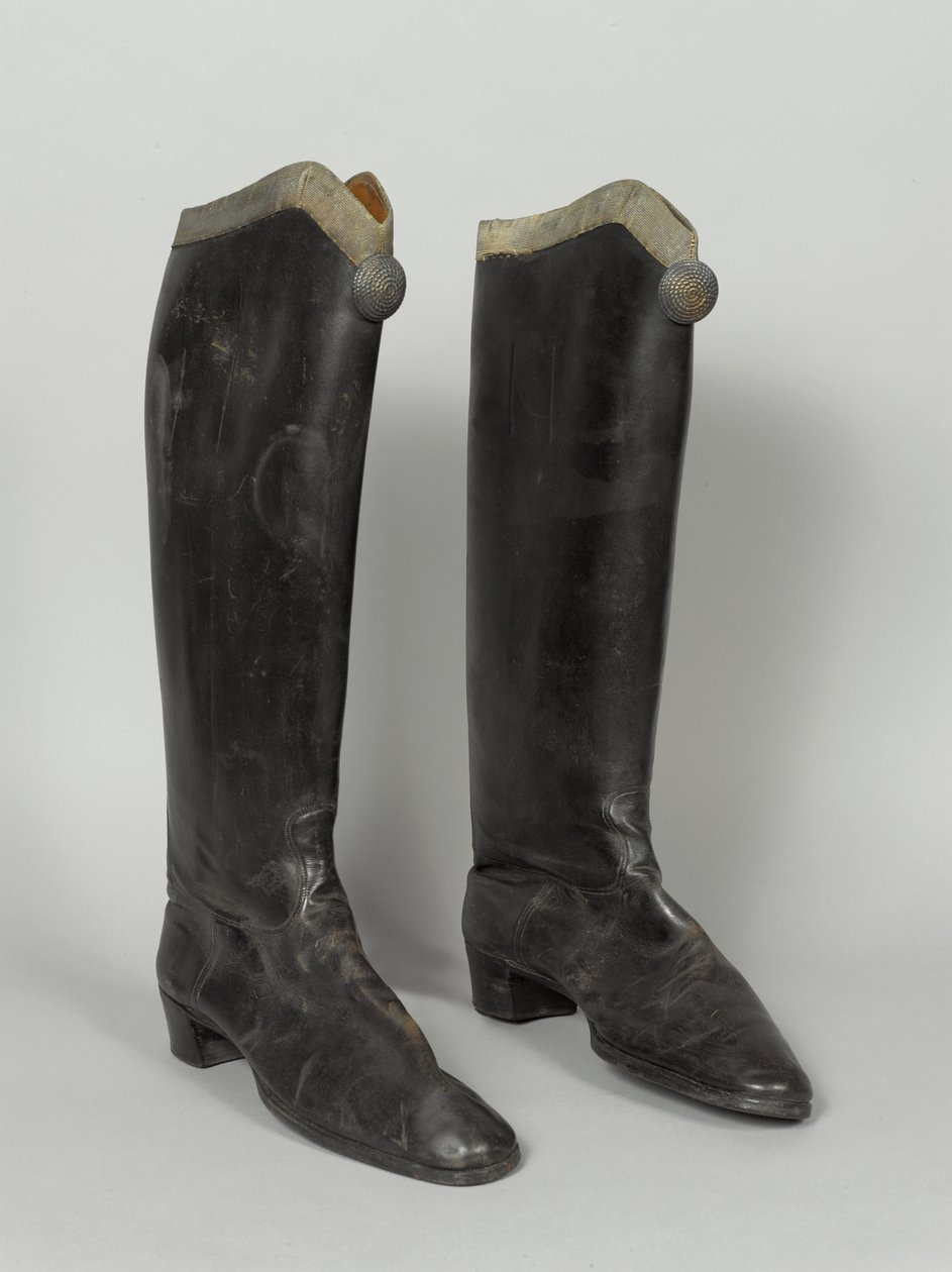 Boots, 3rd von Zieten Hussars, usado por HRH O Duque de Connaught, pré-1914 (bota) de German School
