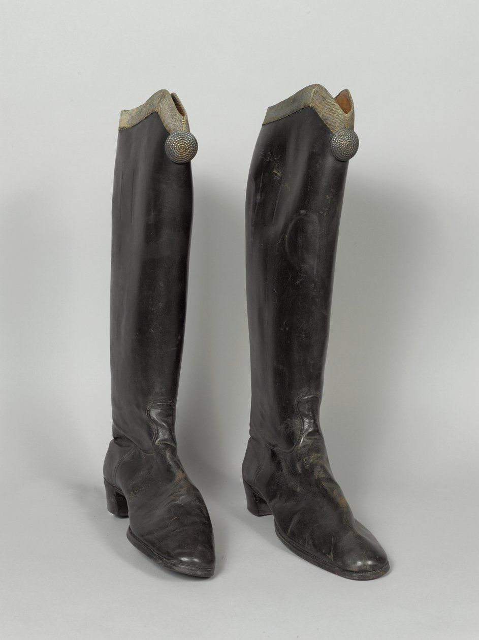 Boots, 3rd von Zieten Hussars, usado por HRH O Duque de Connaught, pré-1914 (bota) de German School